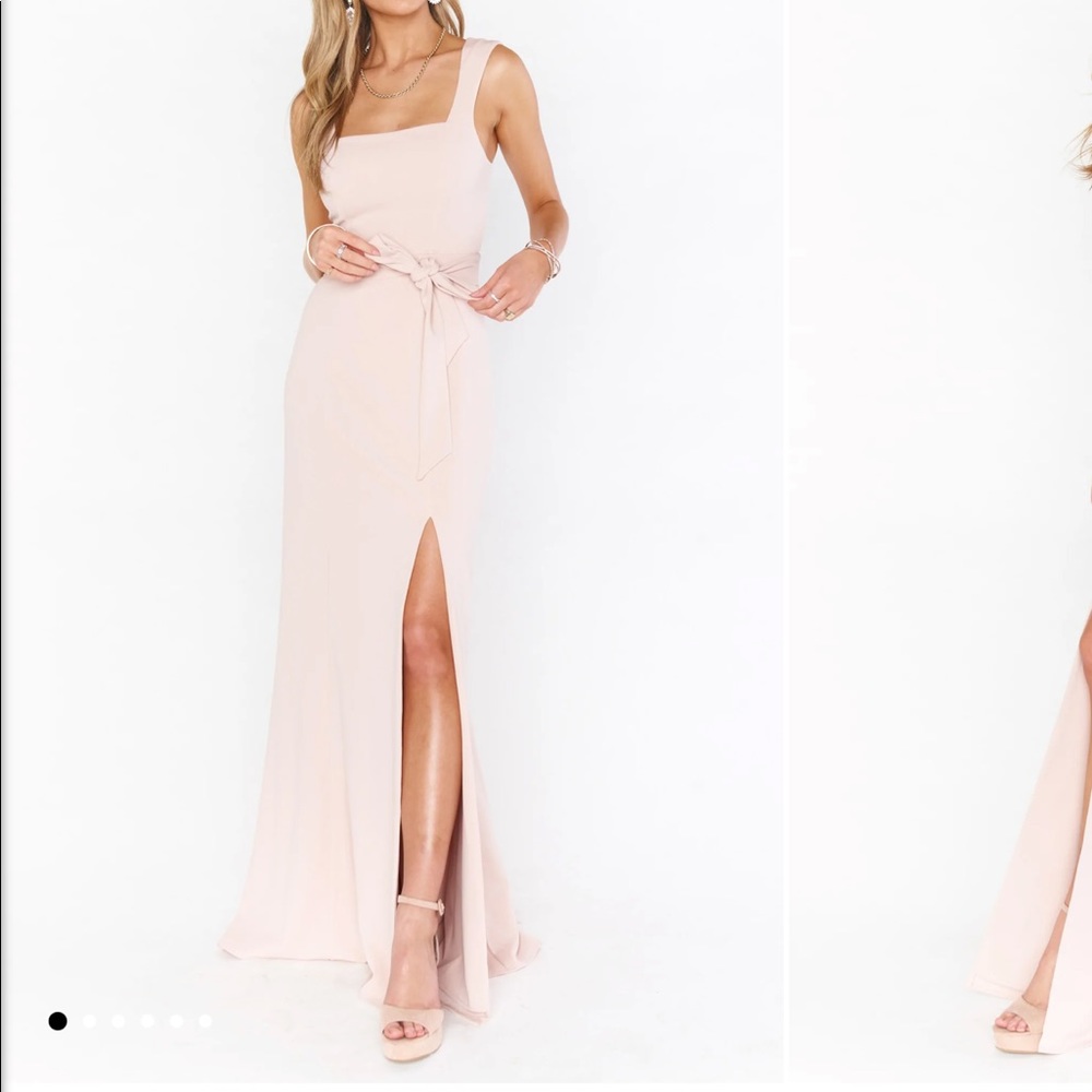 SHOW ME YOUR MUMUM Blush colored bridesmaid gown